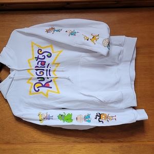 Nickelodeon Rugrats Rare Hoodie Men’s SMALL RARE. White.